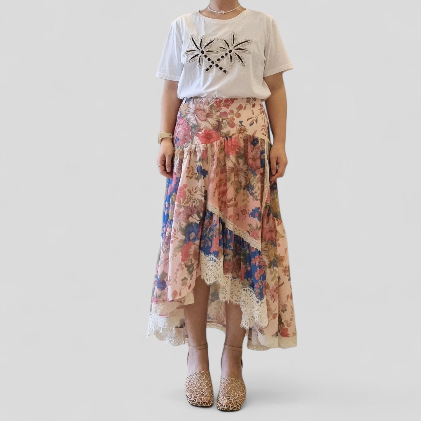 Flower Unbal Skirt