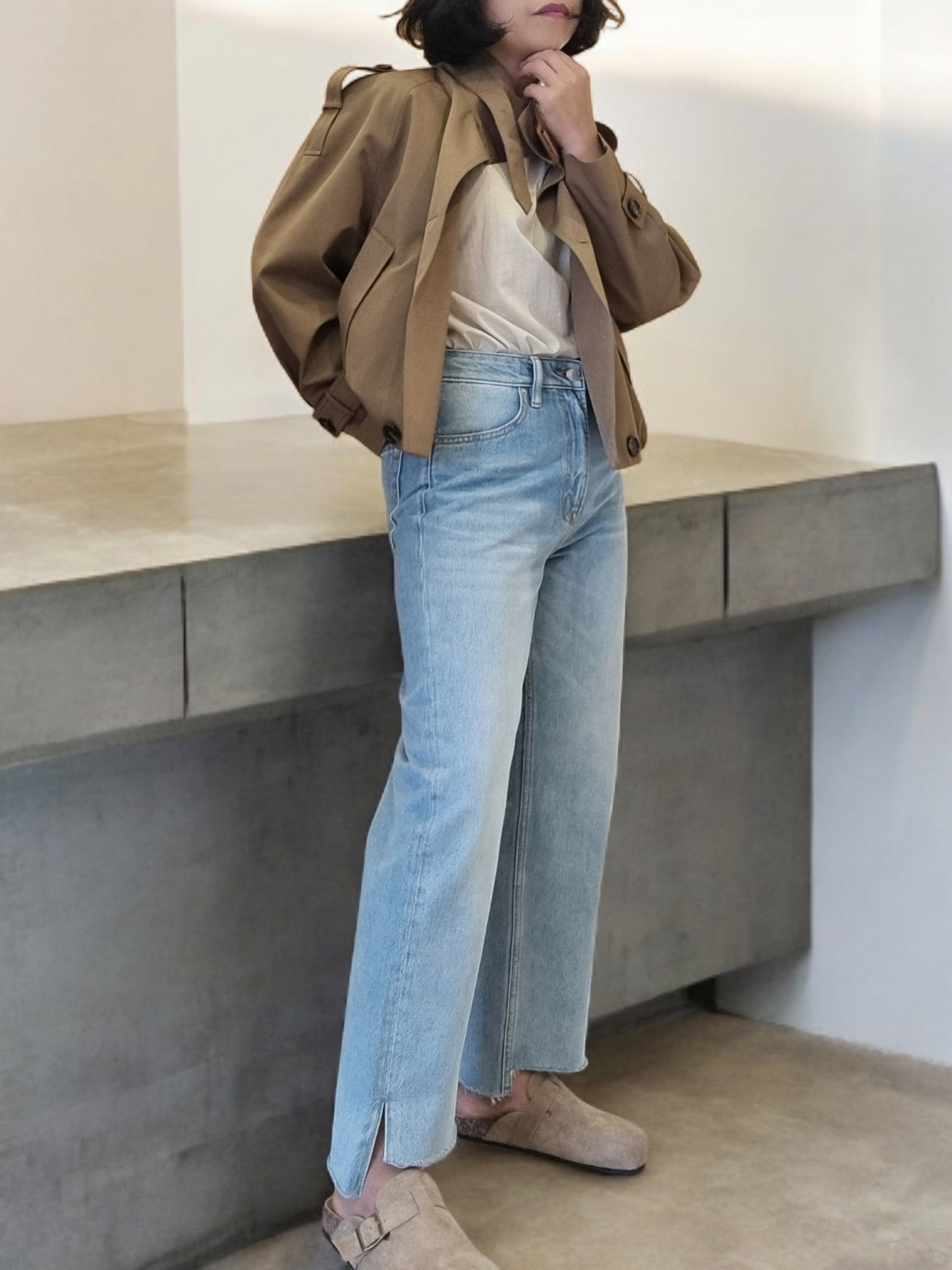 Double Short Trench Coat