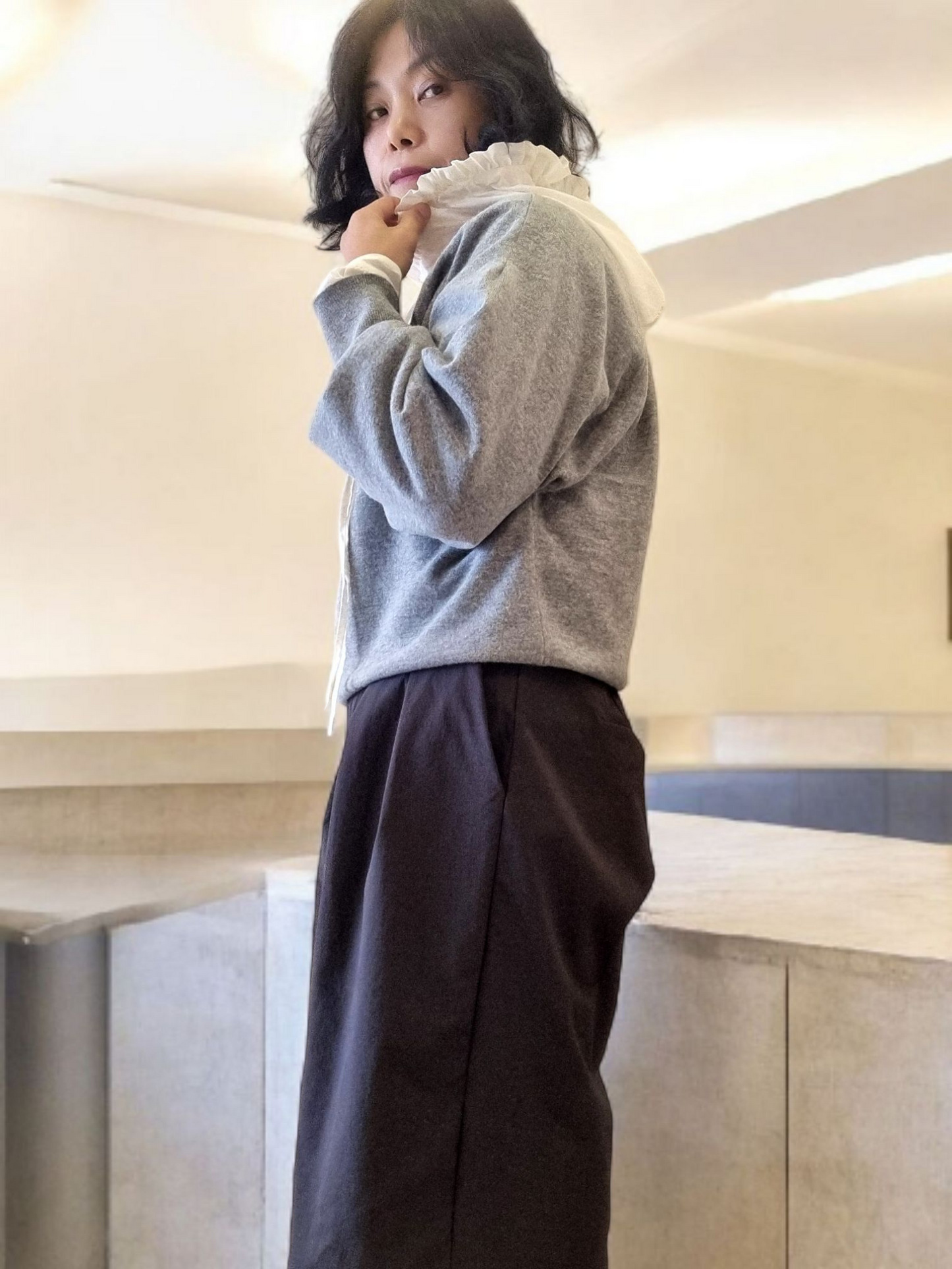 A V Neck Knit Top