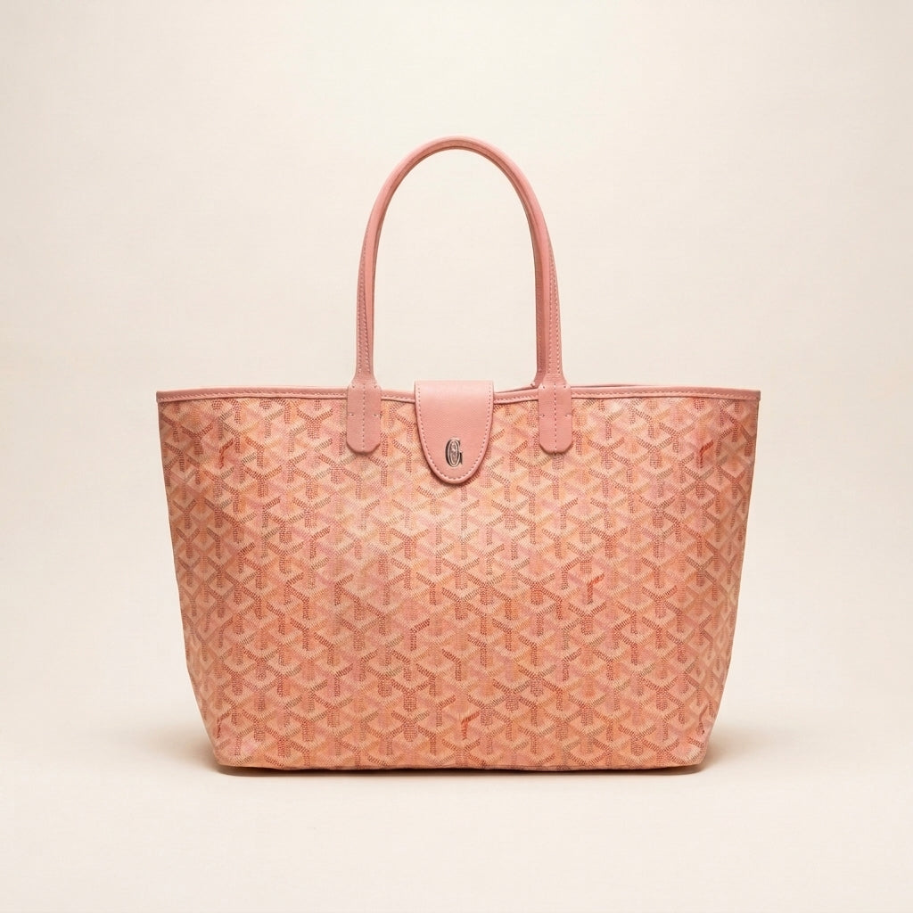 Monogram Leather Trim Tote