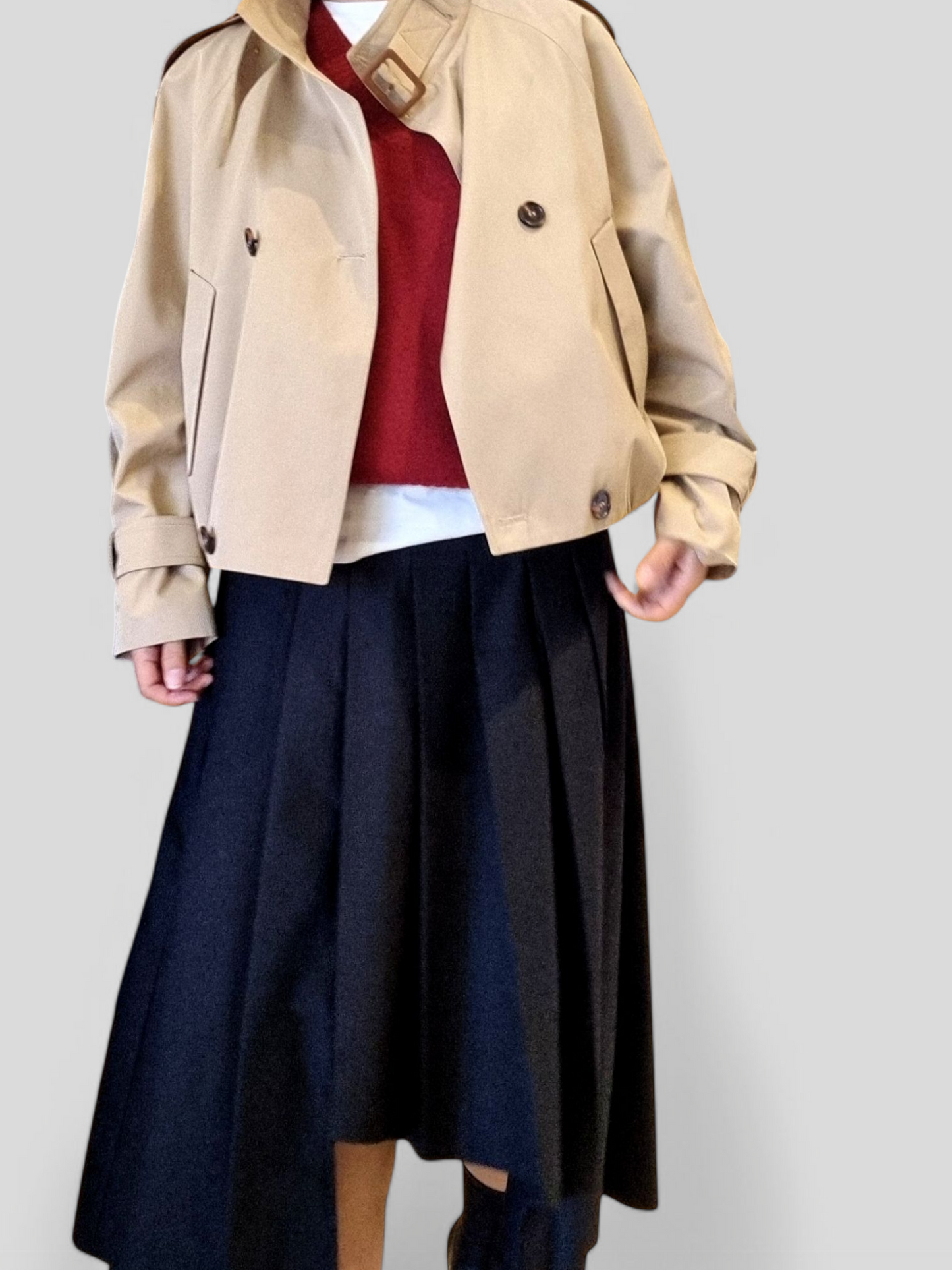 Double Short Trench Coat