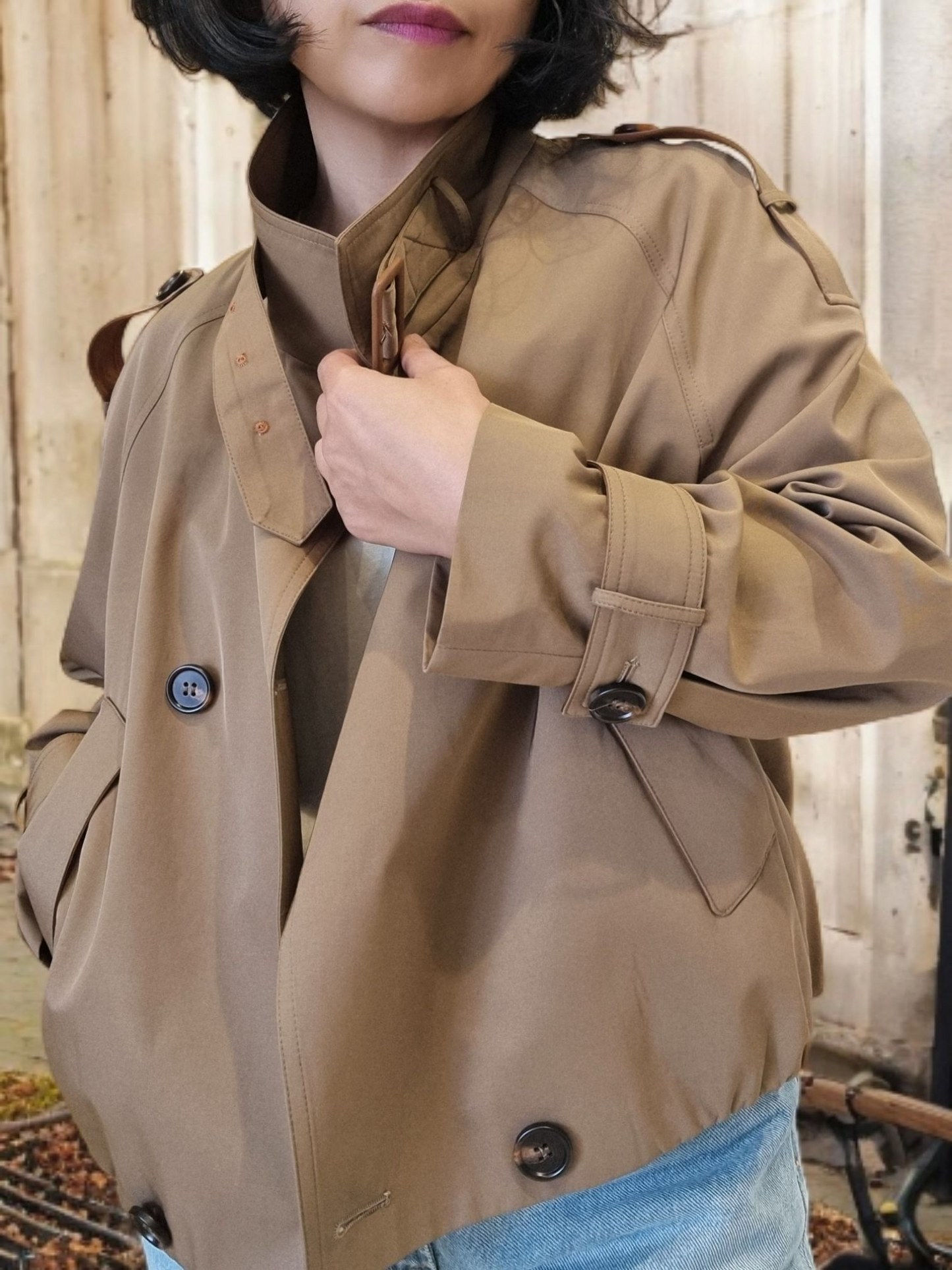 Double Short Trench Coat