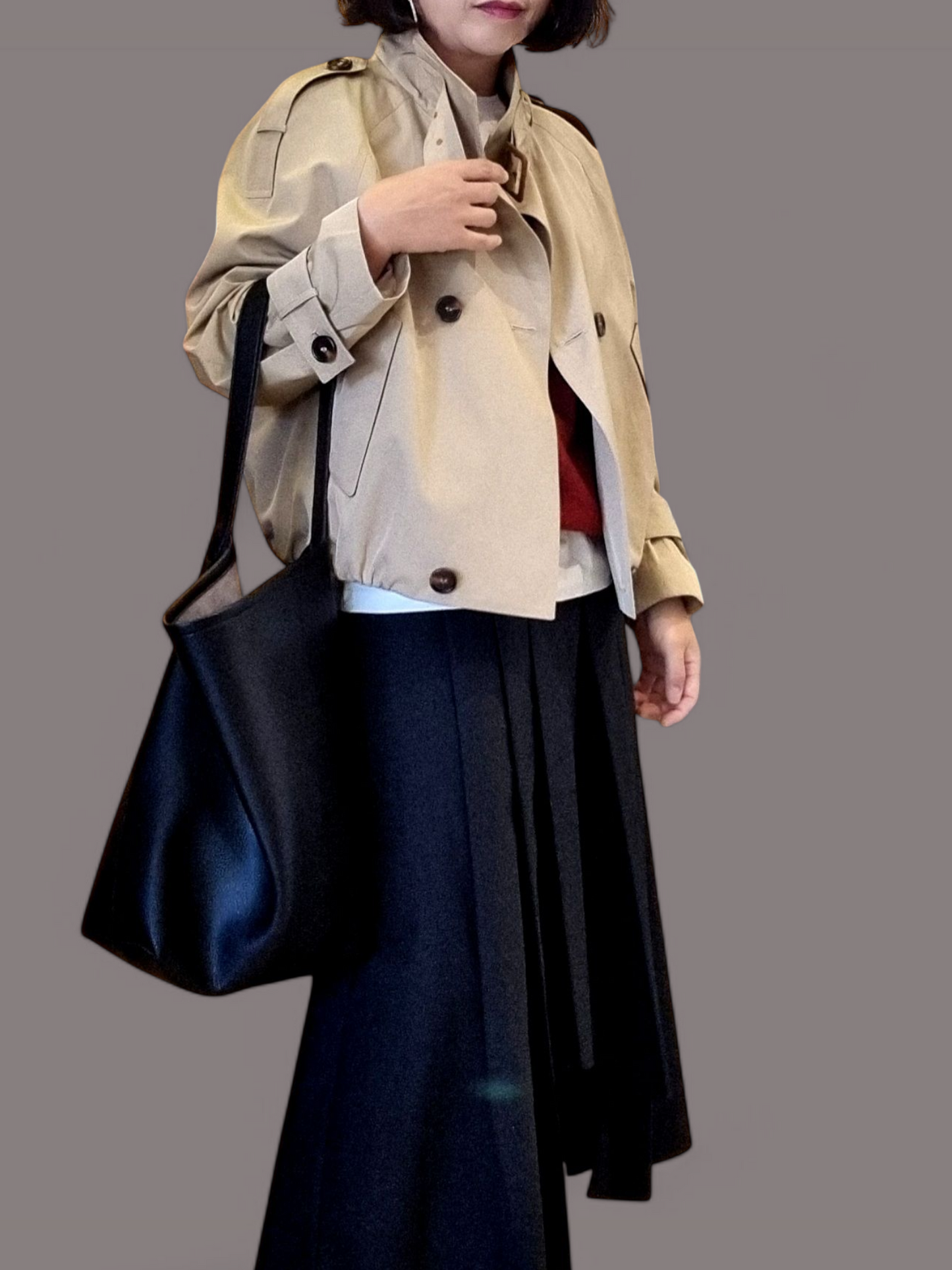 Double Short Trench Coat