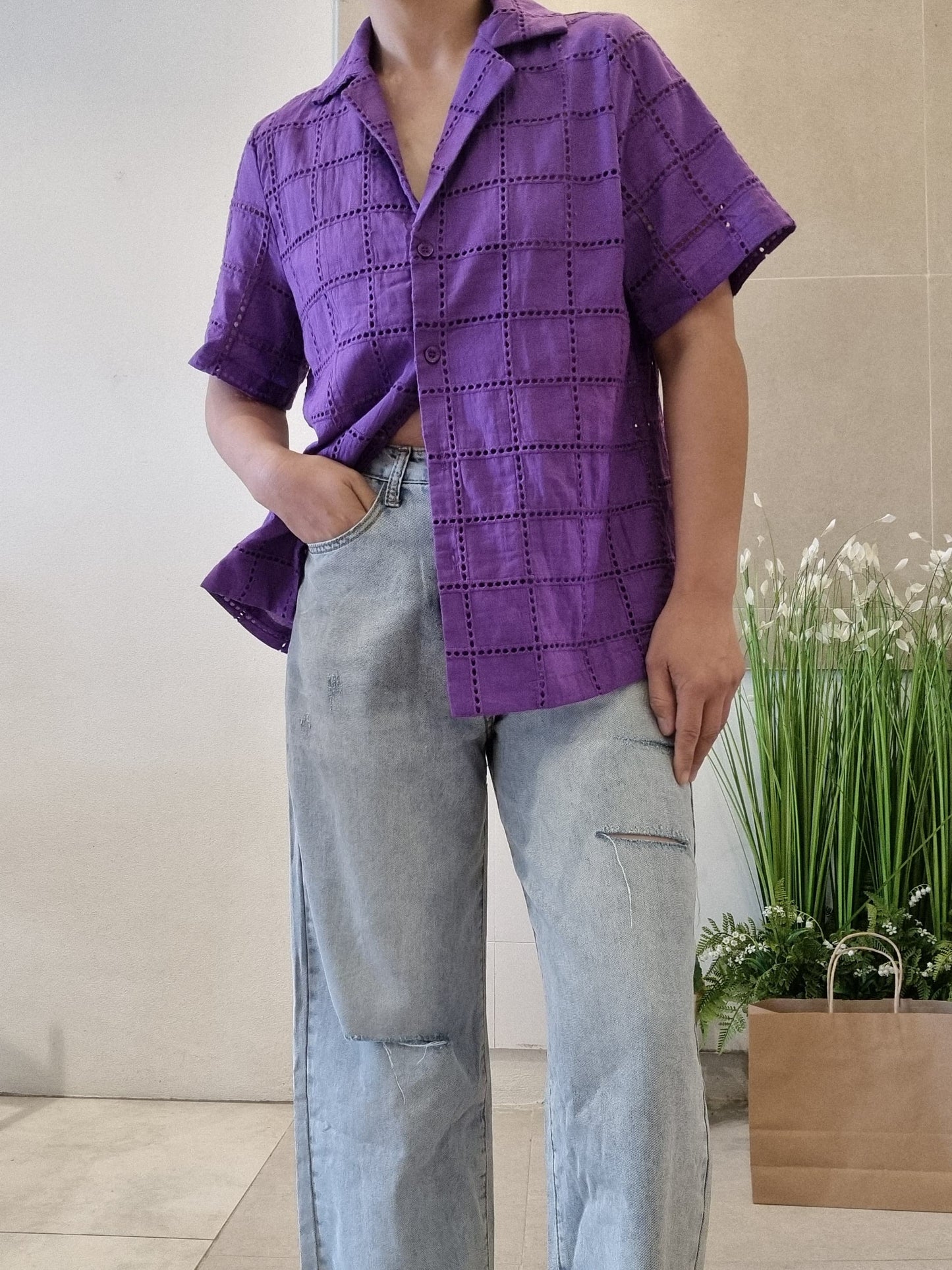 Model wearing HAYLIE SHIRT front view