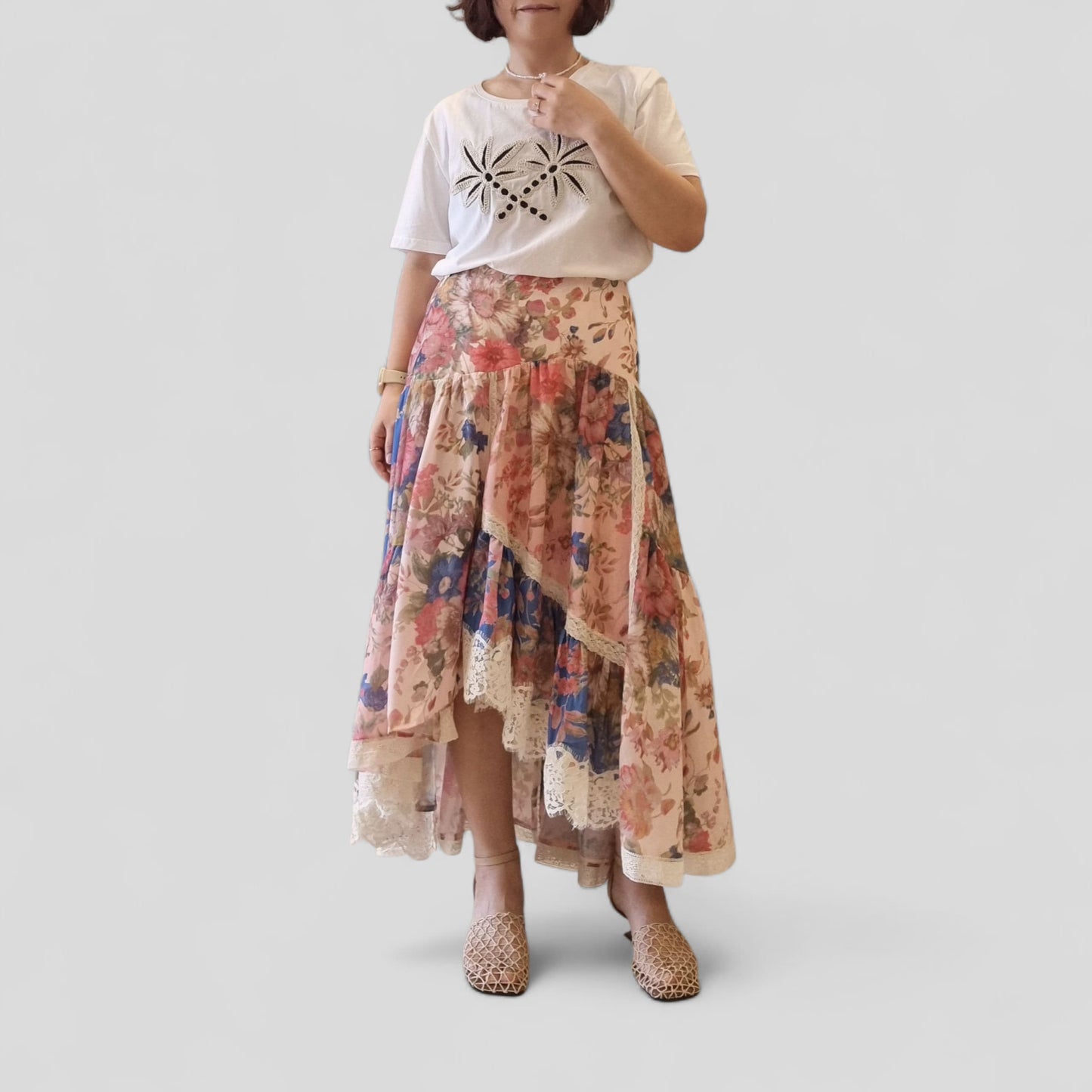 Flower Unbal Skirt
