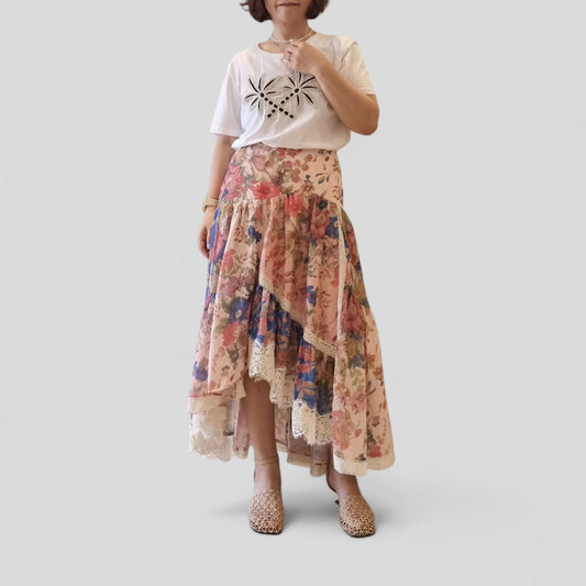Flower Unbal Skirt