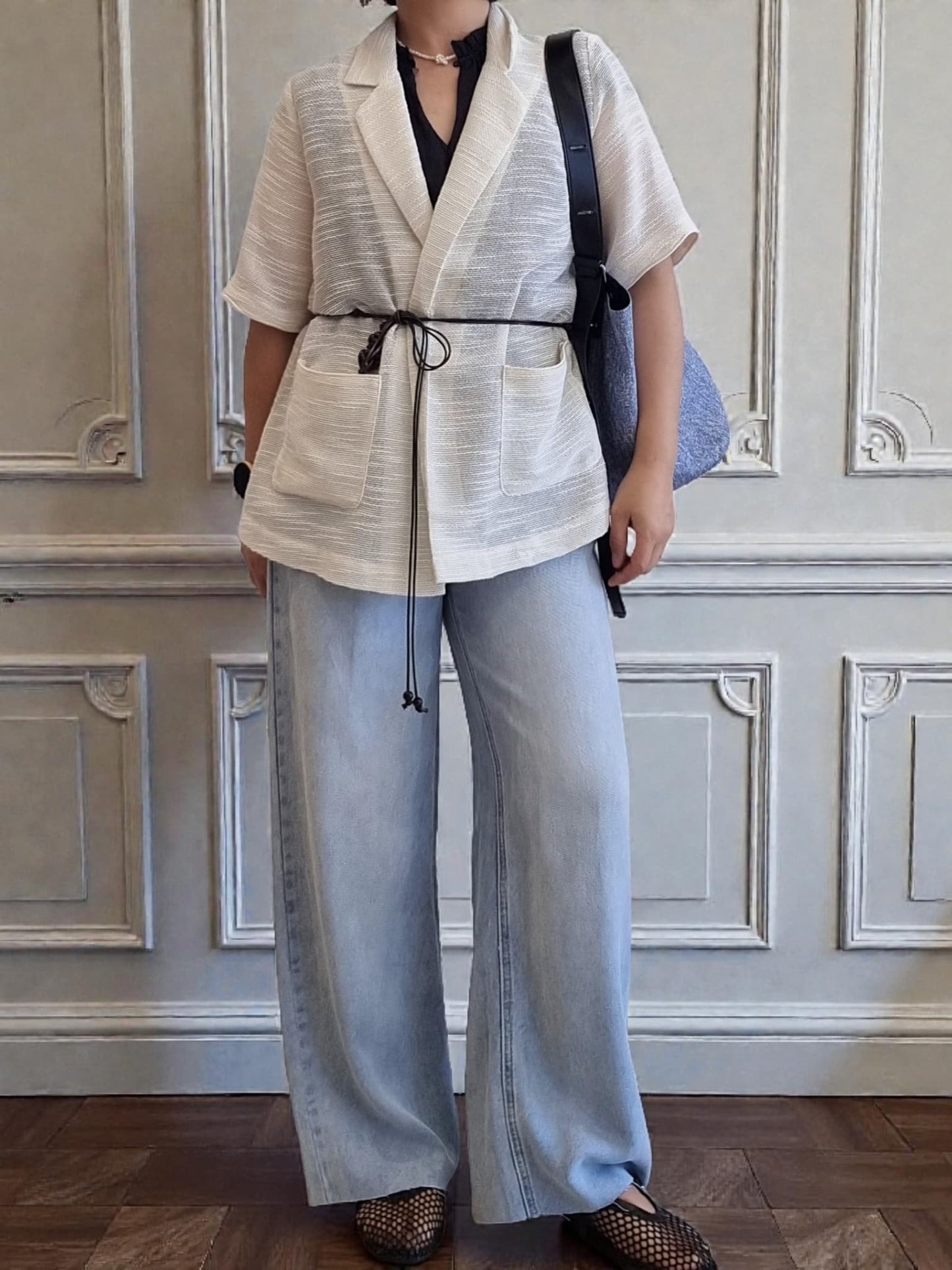 Isadora Jacket front view – model 160cm wearing size 10
