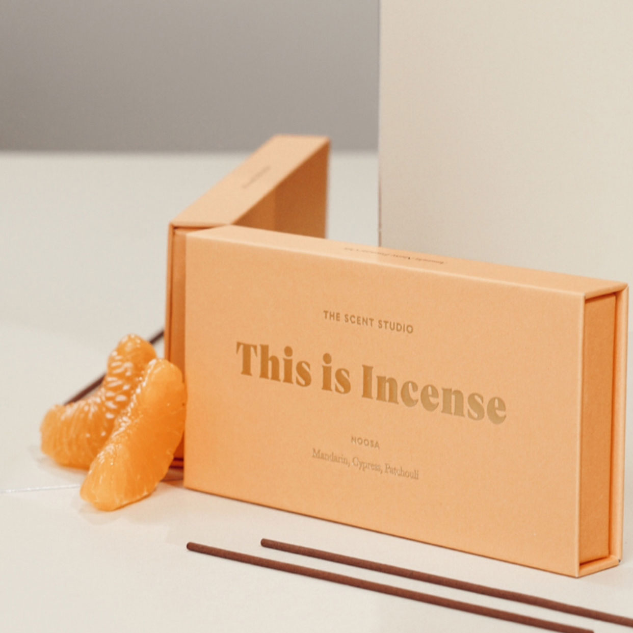 Burning incense styled with minimal home decor – Nova Lux