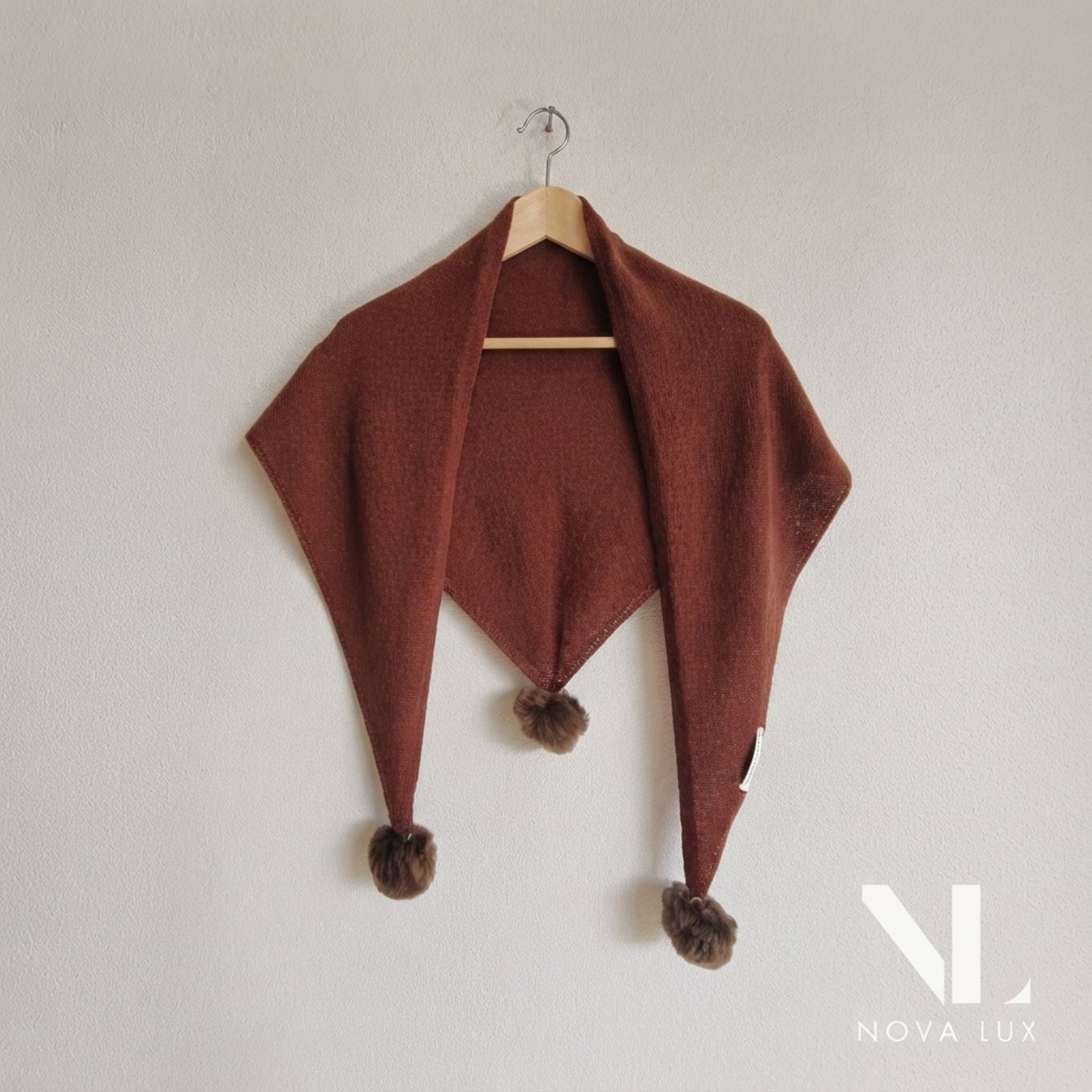 Pom Pom Wool Shawl