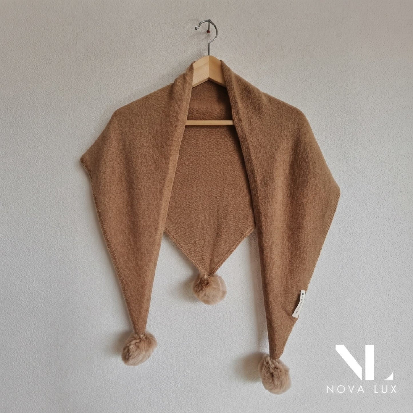 Pom Pom Wool Shawl