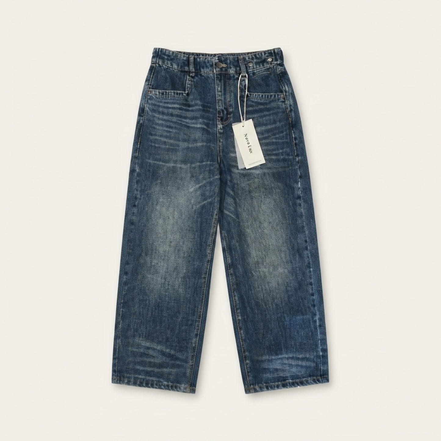 Relaxed Wide Leg Denim Jeans