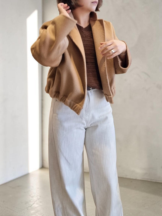 Women’s lightweight wool short jacket front view
