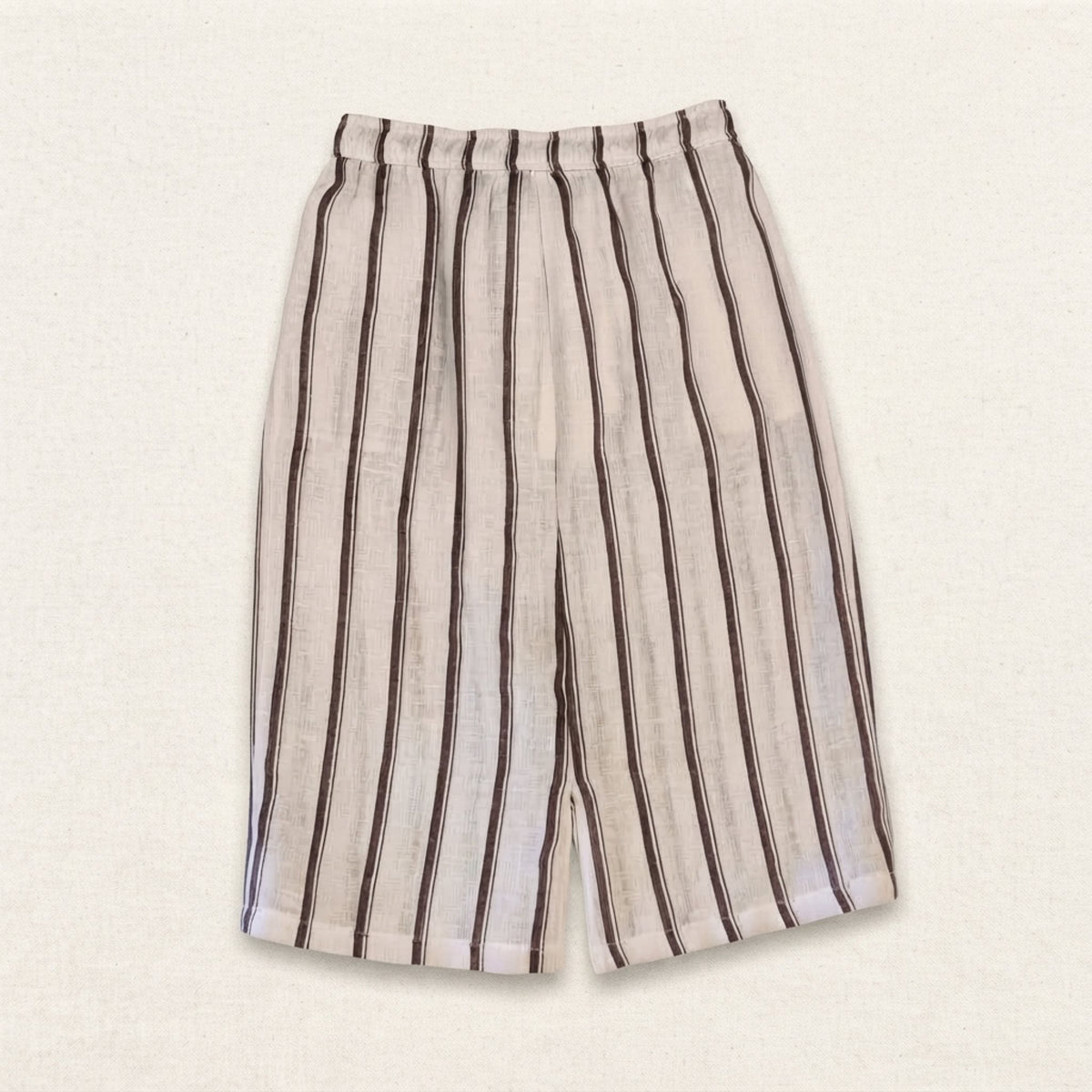100% Linen Stripe H-Line Skirt