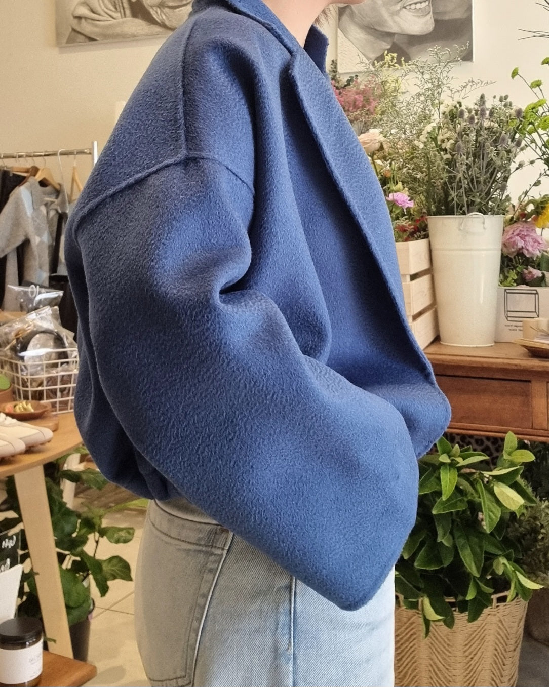 Cobalt Blue Wool Short Coat