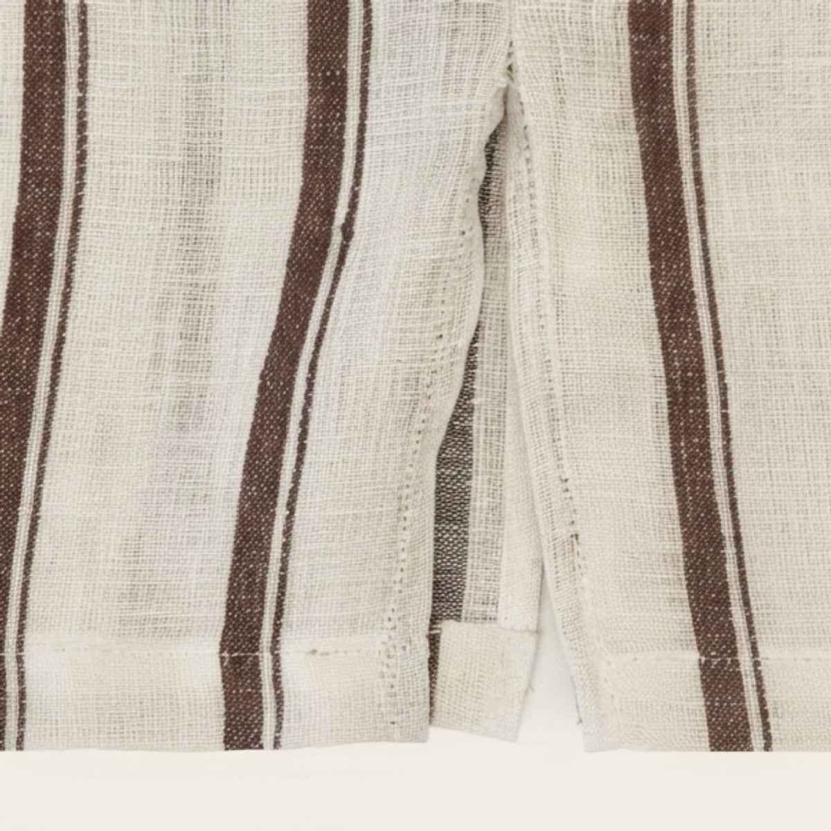 100% Linen Stripe H-Line Skirt
