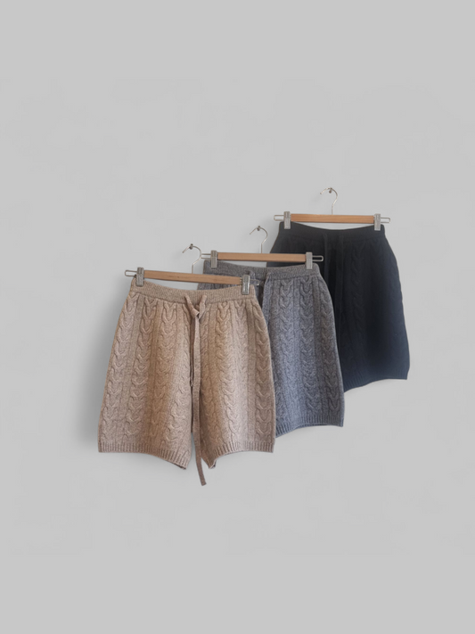 E Wool Knit Shorts