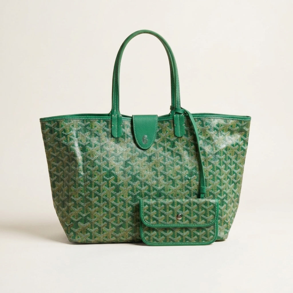 Monogram Leather Trim Tote