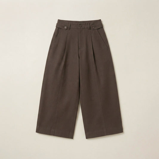 Cotton Barrel Leg Pants