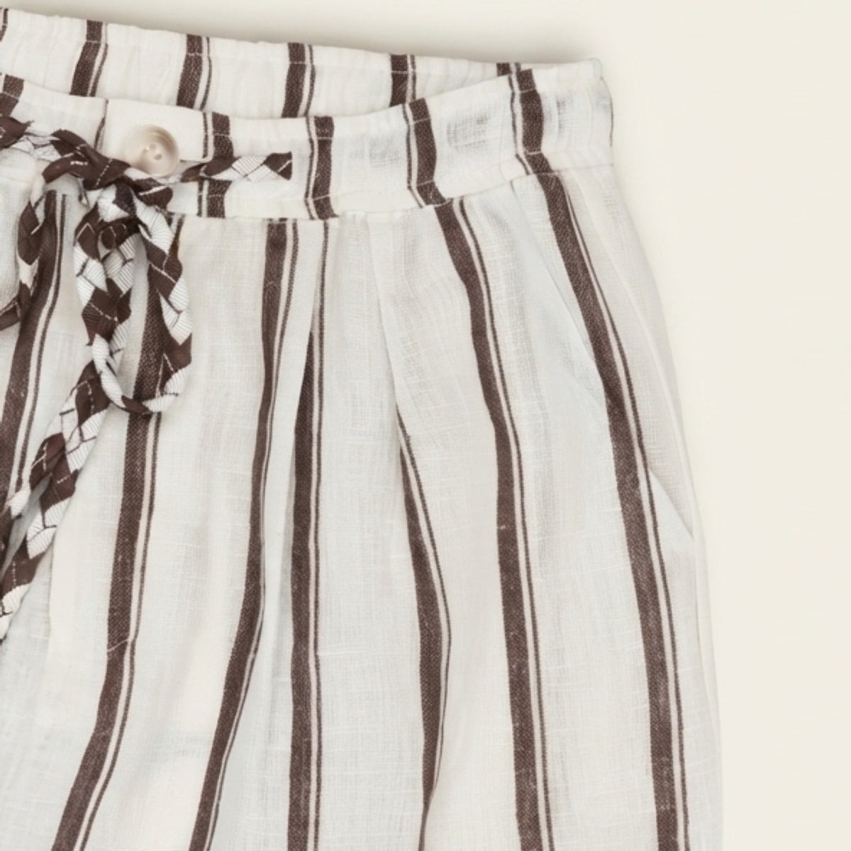 100% Linen Stripe H-Line Skirt