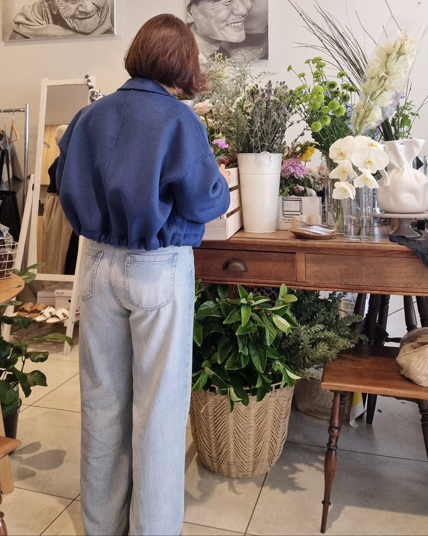 Cobalt Blue Wool Short Coat