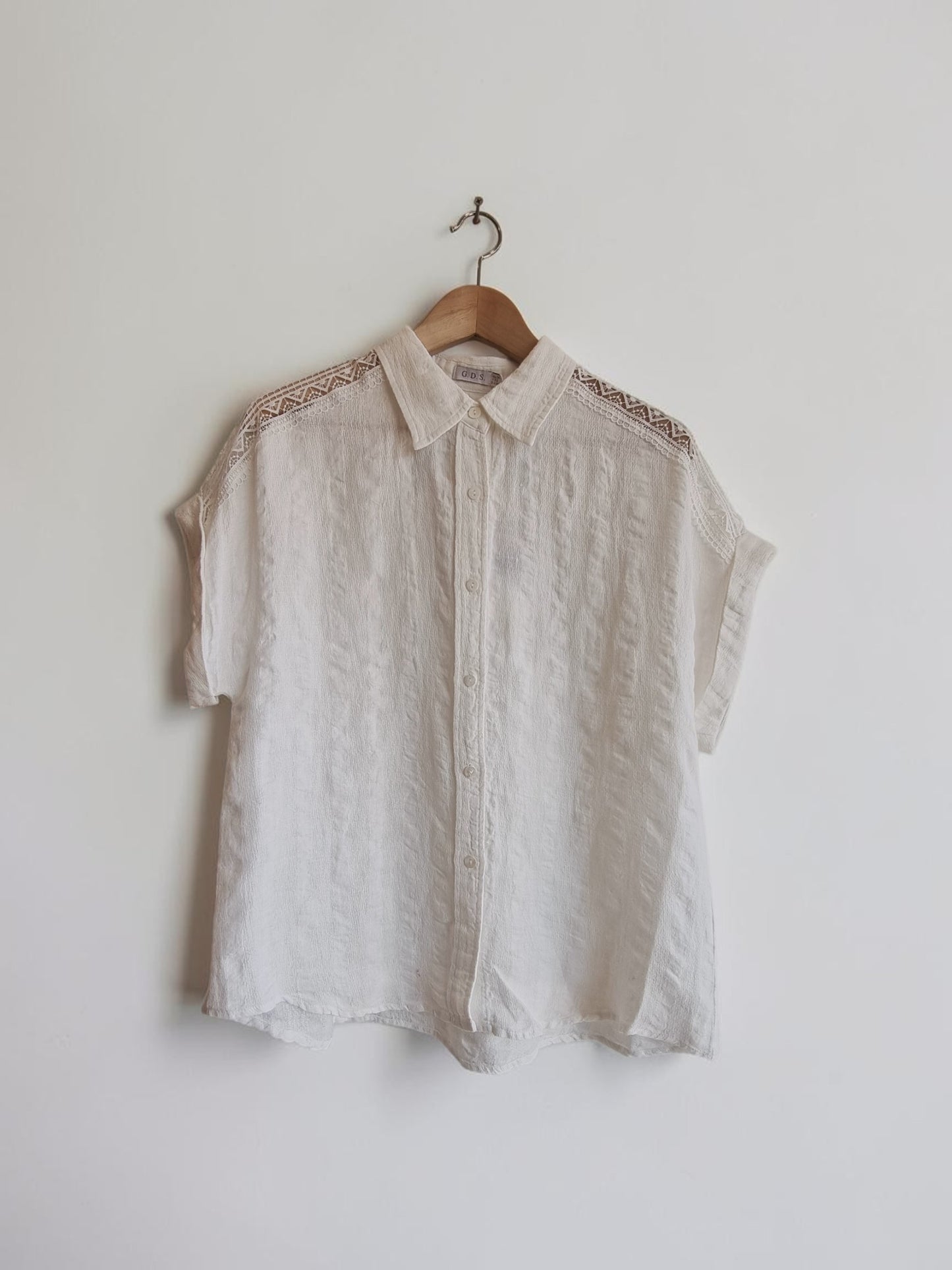 Lace Detail Linen Shirt