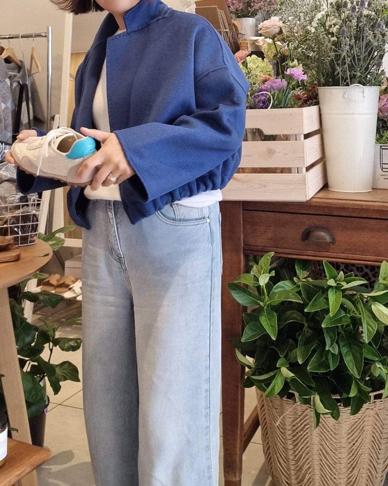 Cobalt Blue Wool Short Coat