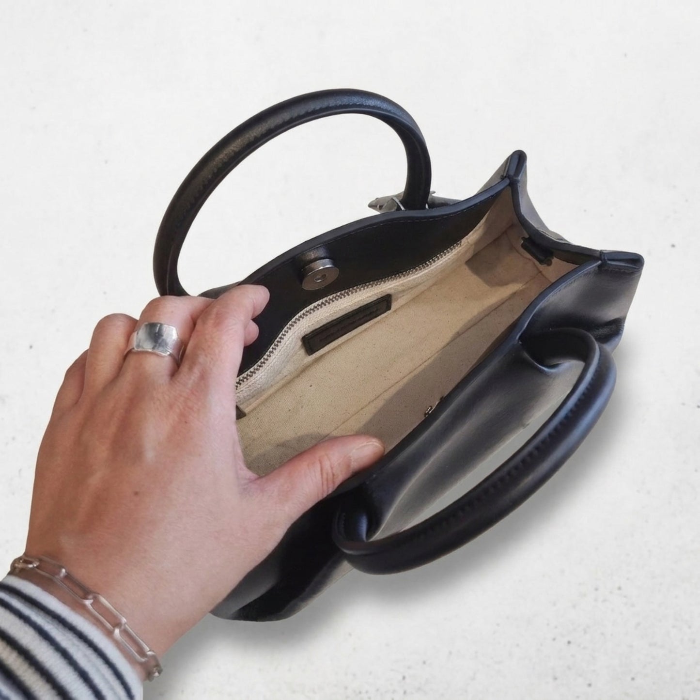 Sculptural Leather Handbag